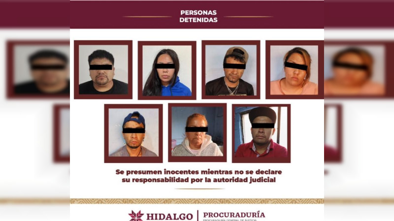 Balaceras, 7 detenidos y cien kilos de droga asegurados en cateos en Tepeji del Río, Hidalgo 