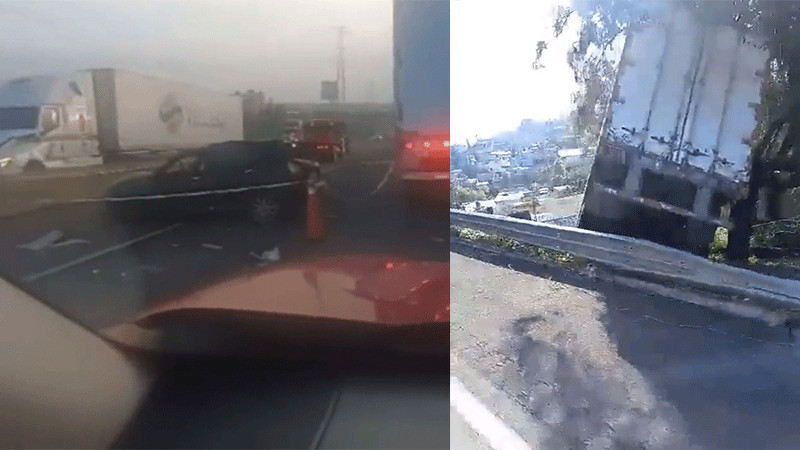 Tragedia en la autopista Chamapa- Lechería paraliza la circulación; hay un muerto 