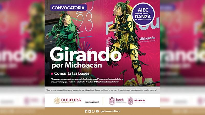 Abre Secum la convocatoria de danza Girando por Michoacán 