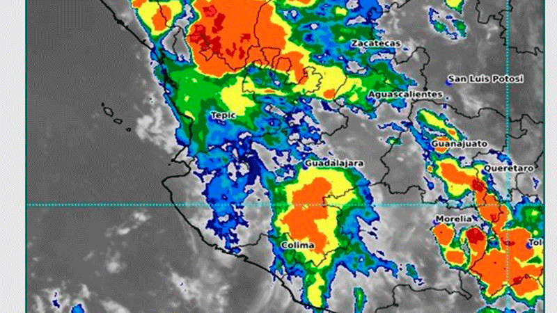 Esta noche se prevén chubascos con lluvias puntuales fuertes en algunos estados del Occidente de Michoacán 