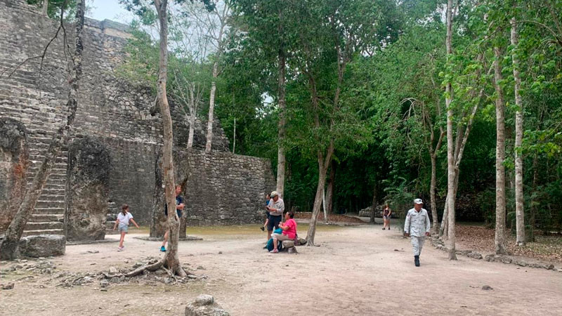 En Campeche, Guardia Nacional realiza recorridos en la Zona Arqueológica de Calakmul 