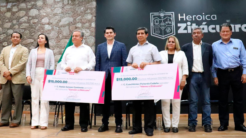 Cuauhtémoc Pichardo y Rubén Salazar, ganan concurso del Himno y Canción a Zitácuaro  