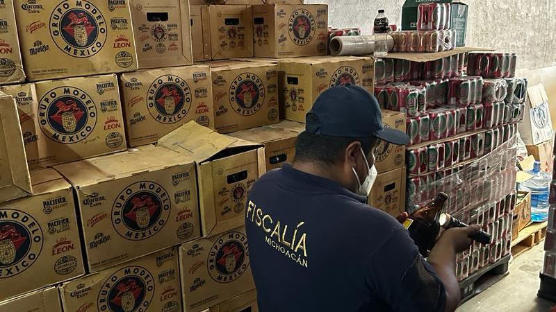 Catean domicilio y recuperan cerveza robada con violencia en Morelia 