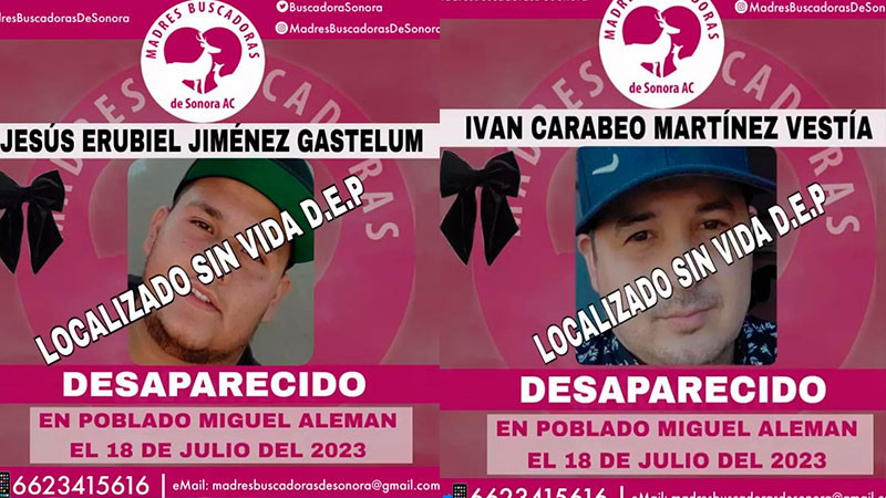 Hallan sin vida a dos jóvenes taxistas desaparecidos en la costa de Hermosillo 