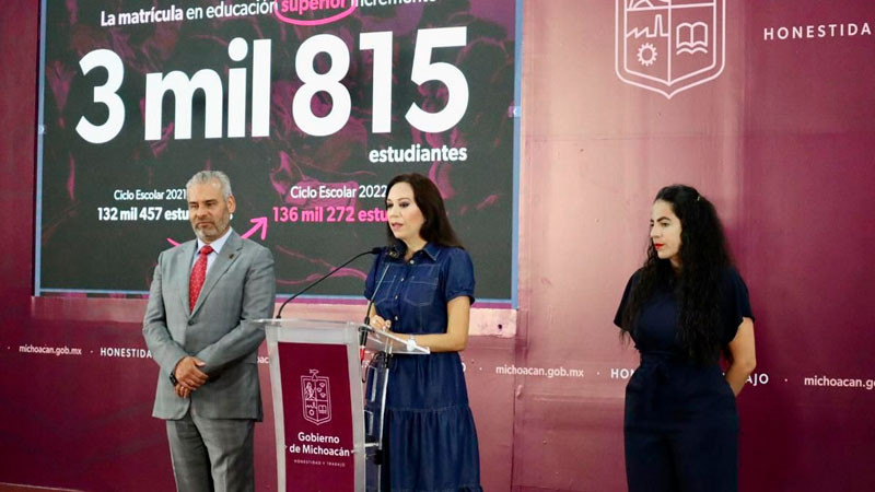 Se inscriben 15 mil estudiantes más de media superior y superior en Michoacán 