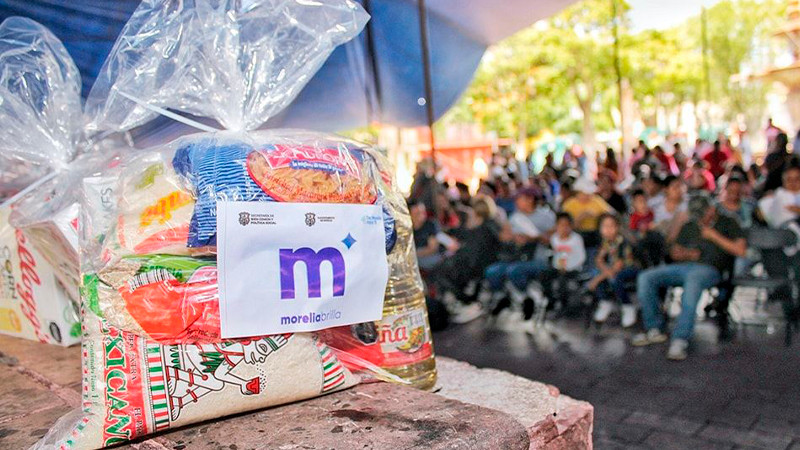 Gobierno de Morelia entregó cerca de 80 mil apoyos alimentarios a madres jefas de familia