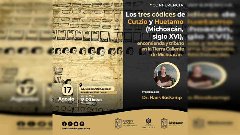 Invita Secum a la conferencia de los códices de Cutzio y Huetamo 