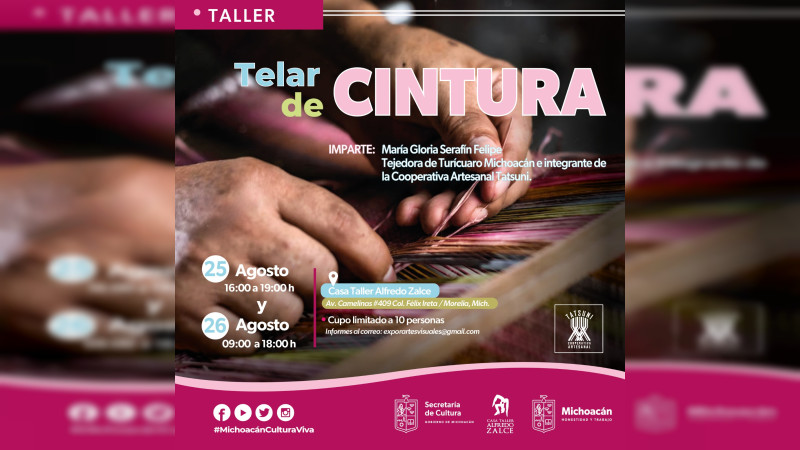 Invita Secum al taller artesanal de telar de cintura 