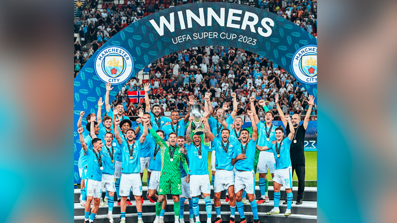 Manchester City conquista su primera Supercopa de Europa, tras vencer a Sevilla 