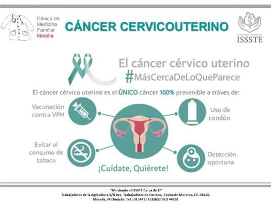 ISSSTE se suma a la campaña contra el cáncer Cérvicouterino 