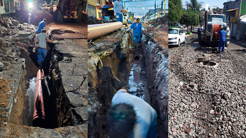 OOAPAS rehabilita red sanitaria en beneficio de 7 colonias