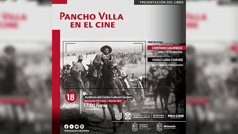 Recopilan filmografía de Pancho Villa; presentarán libro en el Clavijero 