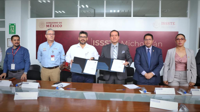 Firman convenio de colaboración la Universidad Michoacana y la delegación estatal del ISSSTE
