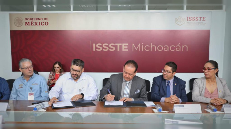  Firman convenio de colaboración la Universidad Michoacana y la delegación estatal del ISSSTE