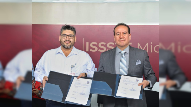  Firman convenio de colaboración la Universidad Michoacana y la delegación estatal del ISSSTE