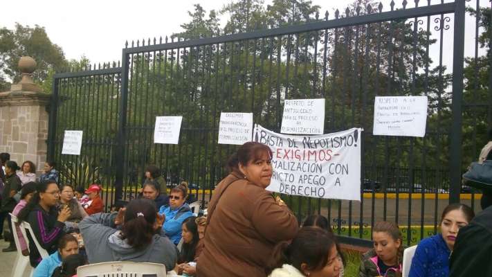 Toma STDSSM Casa de Gobierno y SSM para exigir transparencia en proceso de regularización  - Foto 1 