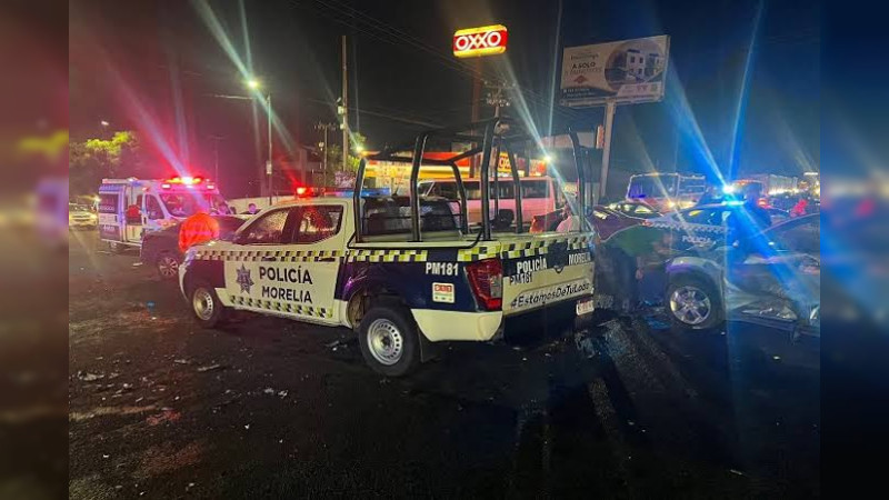 Se registra choque vehicular en la Salida a Quiroga, Morelia  