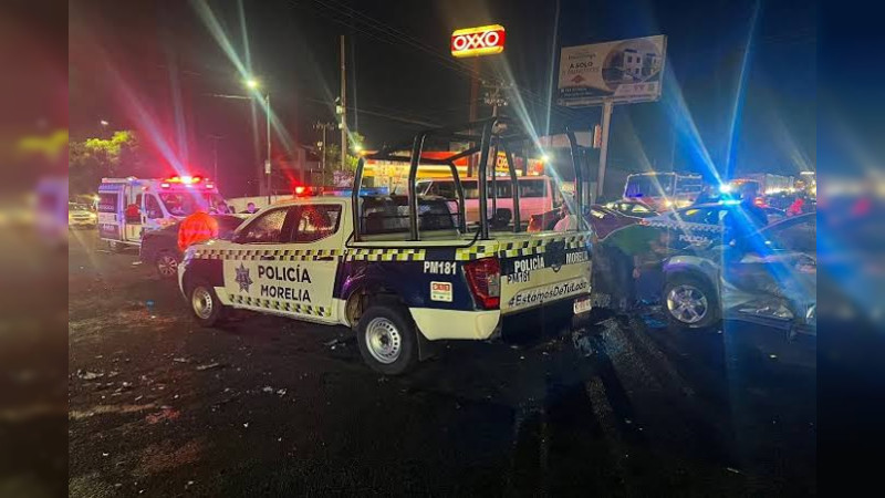 Se registra choque vehicular en la Salida a Quiroga, Morelia