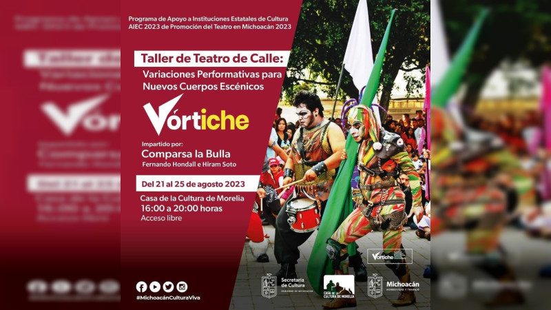 Anuncia Secum taller gratuito de teatro de calle 