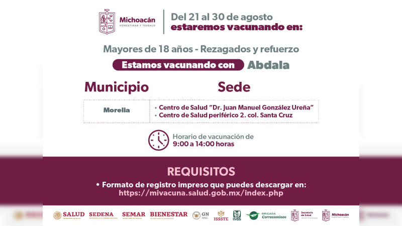 Anuncia SSM, vacunación anti COVID-19 para adultos