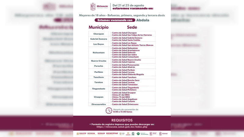 Anuncia SSM, vacunación anti COVID-19 para adultos