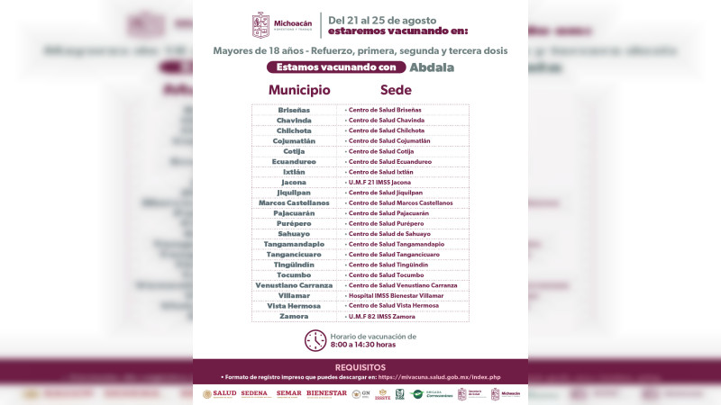 Anuncia SSM, vacunación anti COVID-19 para adultos