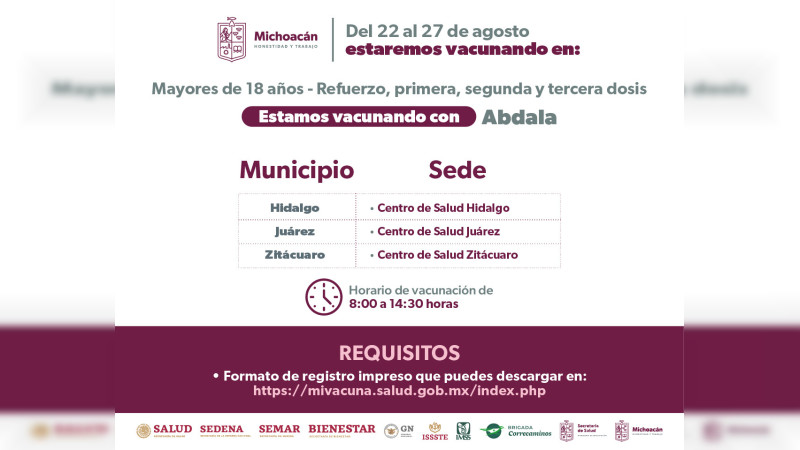 Anuncia SSM, vacunación anti COVID-19 para adultos
