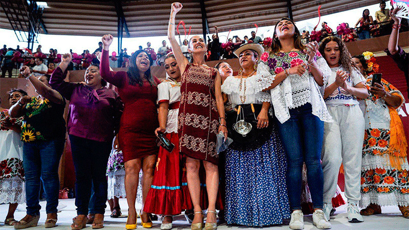 En su visita a Cancún, Sheinbaum asegura que aumentar derechos de las mujeres será parte de la 4T 