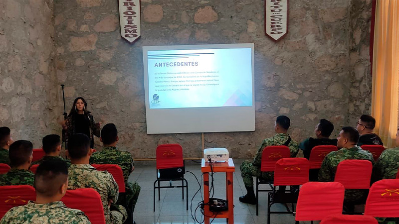 Militares de Michoacán reciben cursos de la CEDH 