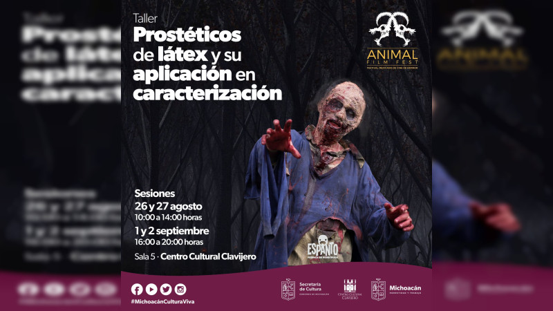 ¿Eres artista de maquillaje para cine de terror? Este taller es para ti 