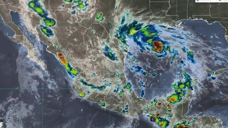 Lluvias muy fuertes se pronostican durante las próximas horas en Tamaulipas, Veracruz, Tabasco, Oaxaca y Chiapas 