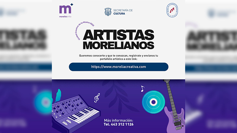Vigente, plataforma digital Morelia Creativa para registro de artistas