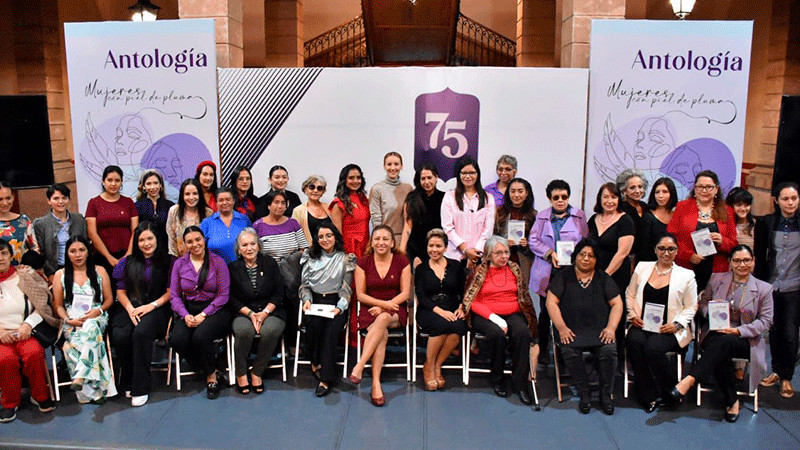 Presenta Congreso local la Antología “Mujeres con Piel de Pluma” 