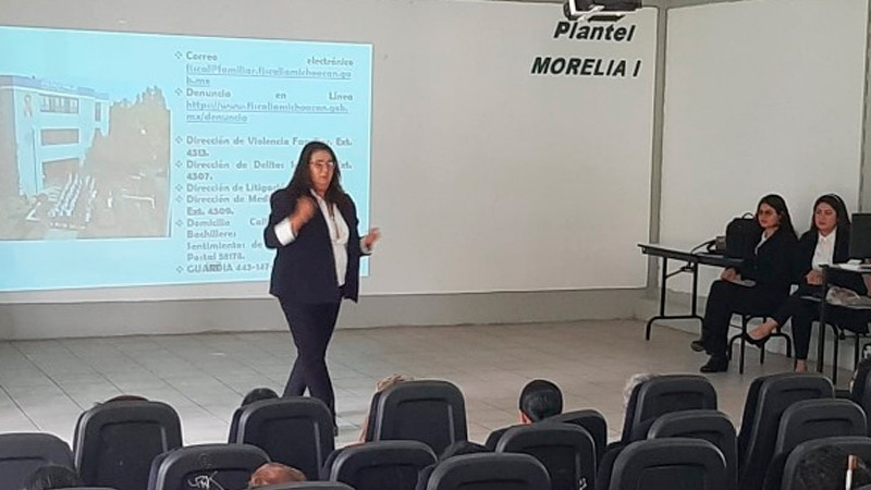 Dirigida a personal del CONALEP, imparten charla “Cero Tolerancia al Acoso y Hostigamiento Sexual”, en Morelia 