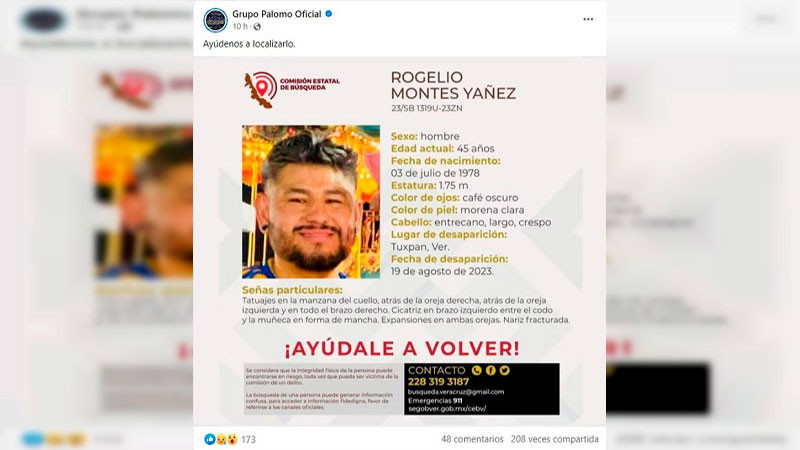 En Veracruz, encuentran con vida a Rogelio Montes, integrante de Grupo Palomo 