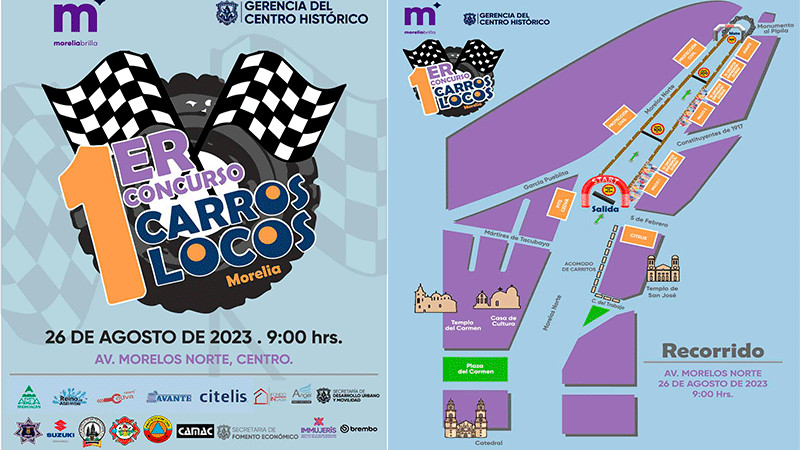 En puerta, 1er Concurso de Carros Locos Morelia  