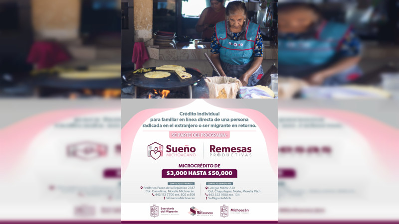 Gobierno de Michoacán ofrece microcréditos a familias migrantes  