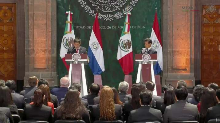 Recibe Peña Nieto a su homólogo de Paraguay; buscan relanzar cooperación - Foto 0 