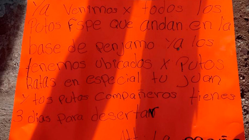 Encuentran cartulinas con mensaje de grupo delincuencial en Irapuato, Guanajuato 