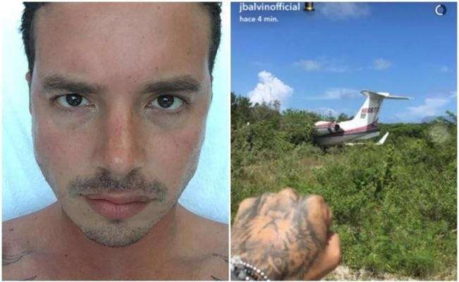 J Balvin sufre accidente en avión, resulta ileso 