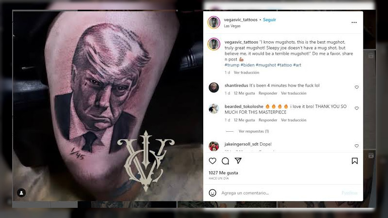 Foto del fichaje de Trump se pone de moda y se la tatúan en Estados Unidos 