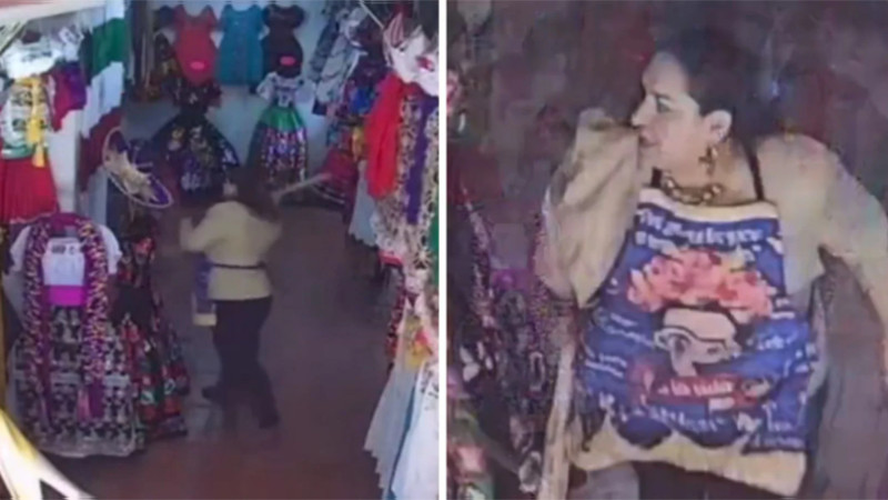 Circula en redes: Comerciante ataca a una adulta mayor en el mercado de Quiroga, Michoacán 