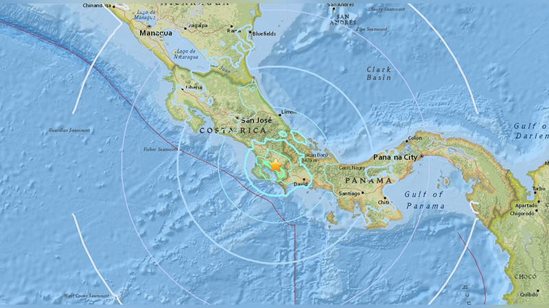 Temblor de magnitud 6.2 sacudió a Panamá 