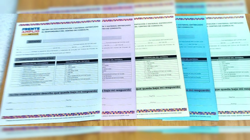 Frente Amplio comparte imágenes de papeletas de elección primaria que confrontará a Xóchitl Gálvez y Beatriz Paredes