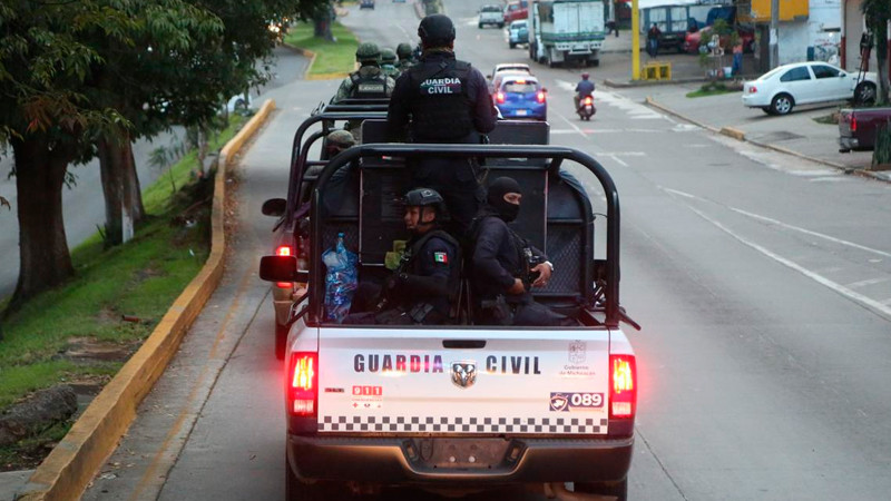 Acciones operativas en Uruapan, Michoacán continúan: SSP 
