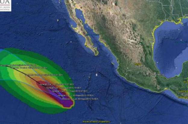 Andrés se intensifica a huracán categoría II; afectará con lluvias a Michoacán 