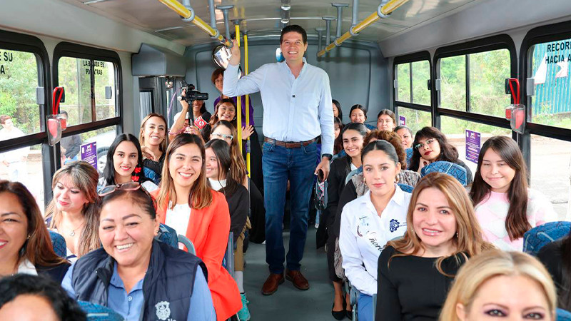 Presenta Alfonso Martínez la primera ruta exclusiva para mujeres en Morelia