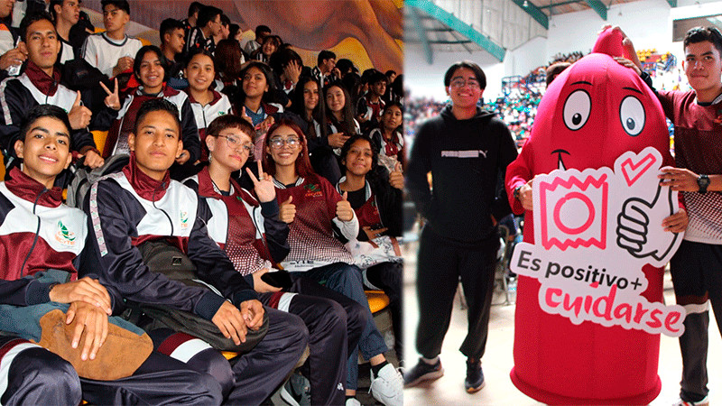 Participan estudiantes del Cecytem en cierre de campaña Con Condón Sí Jalo 
