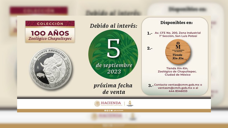 En Amazon y Mercado Libre revenden monedas conmemorativas del Zoológico de Chapultepec