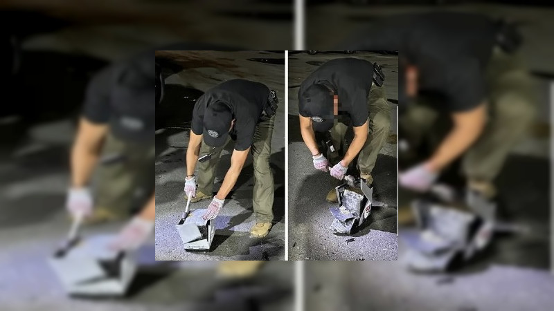 Encuentran 450 mil pesos de cocaína ocultos en batería de auto en Galeana, NL 
